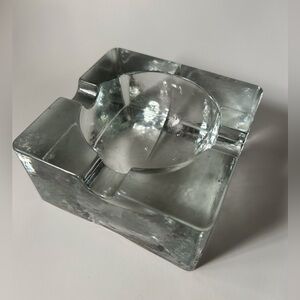 Mid Century Modern Ice Block Ashtray